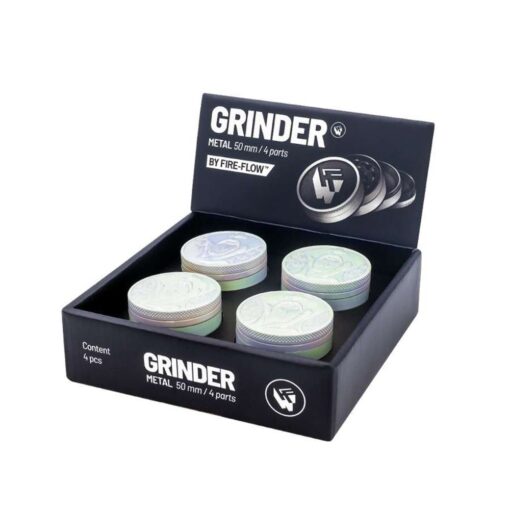 FIRE-FLOW™ Grinder – Icy Pearl 420 Girl (50mm) - Afbeelding 2