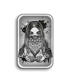 Metal Rolling Tray Tattoo Girl