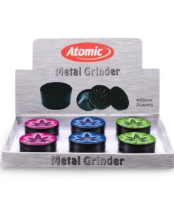 Atomic Stalen Grinder 3D Wietblad 50mm