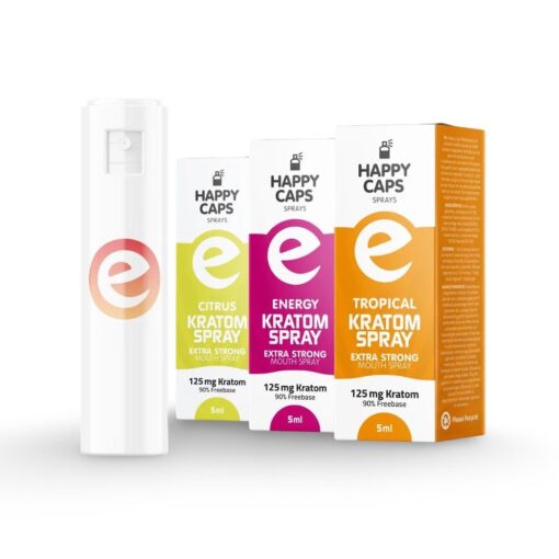 Happy Caps – Kratom Spray 125mg (Tropical, Energy & Citrus)