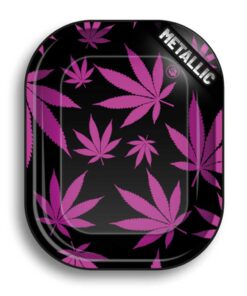 FIRE-FLOW™ Rolling Tray – Leaves Pink (140x180mm)