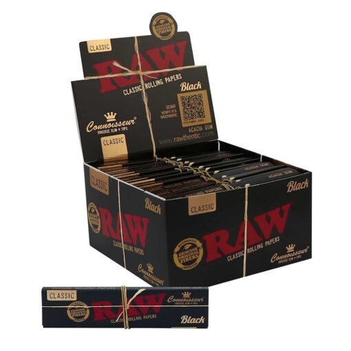 RAW Black Connoisseur Kingsize Slim + Tips