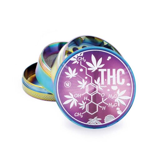 FIRE-FLOW™ Grinder – Icy THC Molecule (50mm)