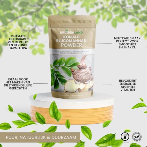 Konjac Glucomannan Poeder 250 gram - Afbeelding 2