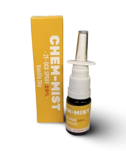Chem-Mist 2FDCK (2F-DCK) 20 % spray bottle met lichte gele vloeistof – research use only