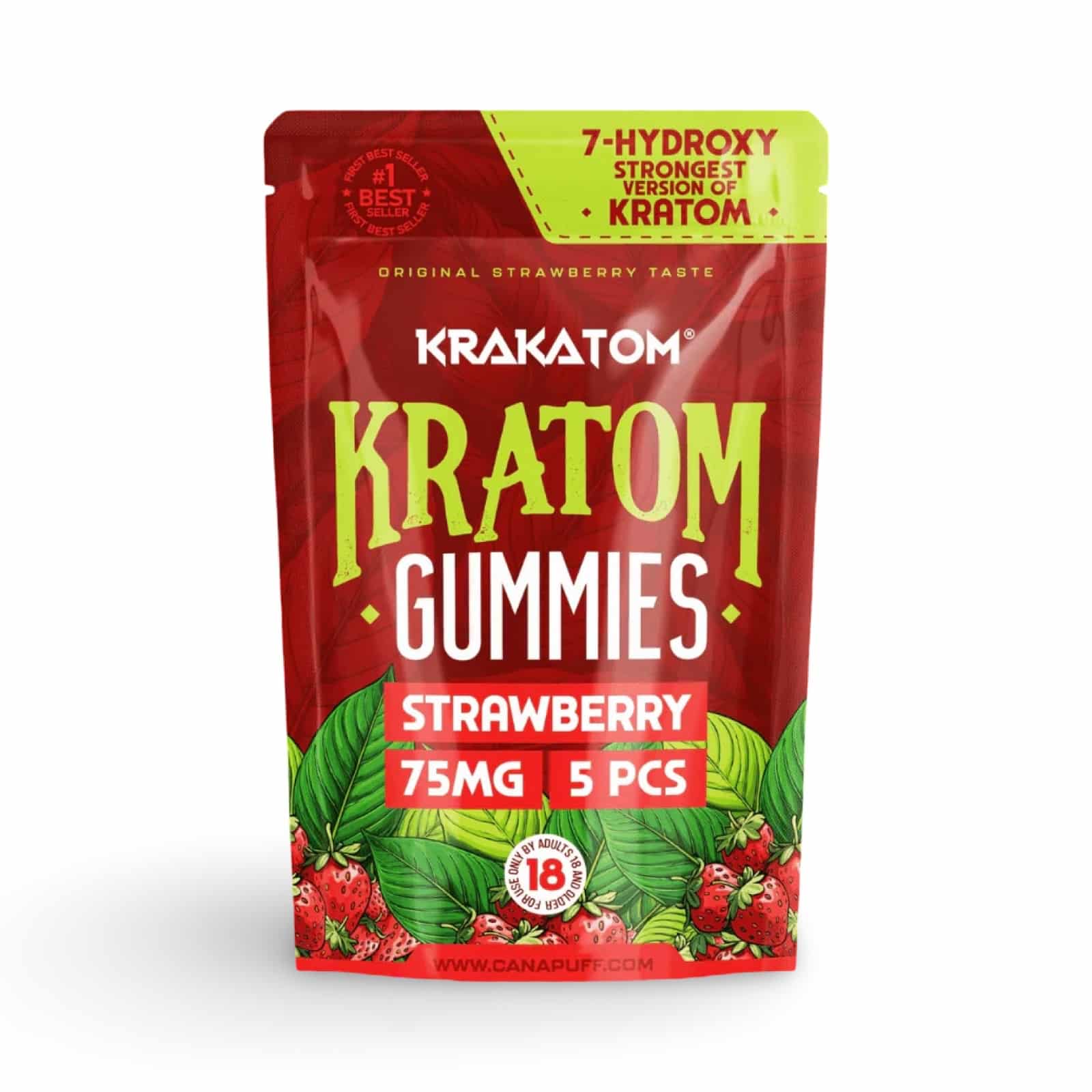 Kratom Gummies – 75 mg per gummy, 5 stuks per verpakking - Afbeelding 3